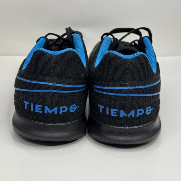 Nike Tiempo Legend 8 Club IC Mens 7 Soccer Shoes Black Blue Indoor AT6110-090 - Picture 6 of 10